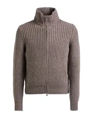 グランサッソ メンズ アウター カーディガン ファスナー付きニット GRAN SASSO Gray グレーのサムネイル