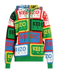 ケンゾー メンズ アウター カーディガン ファスナー付きニット KENZO Green グリーンのサムネイル