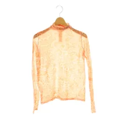 アクネ ストゥディオズ Acne Studios ペイズリー柄 ハイネックカットソー Tシャツ S オレンジ /SS ■OSのサムネイル