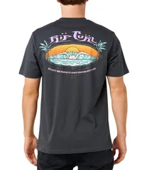 リップカール メンズ トップス シャツ リラックスフィット グラフィック Rip Curl Hazed And Tubed Graphic Relaxed FitShirt Washed Blackのサムネイル