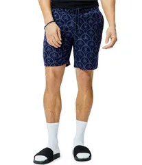 サイコバニー メンズ ボトムス ハーフパンツ・ショーツ ショートパンツ リネン Psycho Bunny Brad Linen Blend 7 Inseam Shorts Evening Blue ブのサムネイル