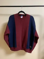 ヴィンテージ 90s USA ラッセル ワイン ネイビー ツートン スウェットシャツ