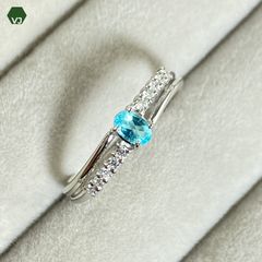 パライバトルマリン 0.314ct pt指輪 ダイヤ0.4ct ソーティング付 