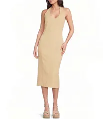 スパンク レディース トップス ワンピース ミディ ノースリーブ ホルター SPANXshape Halter Sleeveless Ponte Midi Dressunbeamのサムネイル