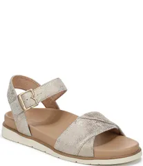 ドクター・ショール レディース シューズ パンプス サンダル トール レザー Dr Scholls Free To Move Metallic Leather Sandals Gold ゴールドのサムネイル