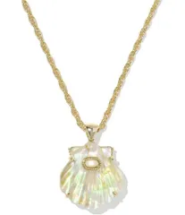 ケンドラスコット レディース アクセサリー ネックレス・チョーカー レース Kendra Scott Lucia Shell Short Pendant Necklace Gold Iridescen