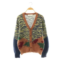 トーガ プルラ TOGA PULLA TP92-X0211 Animal Jacquard Cardigan カーディガン ニット 総柄 長袖 36 ネイビー ブラウン /HK ■OSのサムネイル