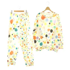 ツモリチサト スリープ tsumori chisato SLEEP セットアップ ドット柄 パジャマ カットソー 長袖 ジョガーパンツ イージー 3L オフホワイト マルチカラー /DO ■OSのサムネイル