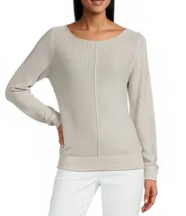トッミーバハマ レディース アウター ニット・セーター シアー リネン Tommy Bahama Cedar Linen Bateau Neck Long Sleeve Slightly Sheerのサムネイル