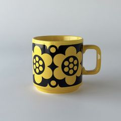 Hornsea マグカップ Geo Flower Yellow イギリス 輸入 雑貨 ミッド 