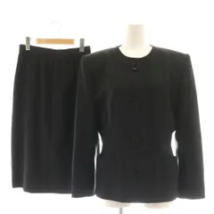 ジバンシィ GIVENCHY スーツ セットアップ ノーカラージャケット タイトスカート ひざ丈 12 ブラック /DF ■OSのサムネイル
