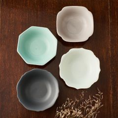 Awabi ware あわびウェア 作家もの 岡本純一 輪花小鉢2個セット未使用