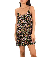 ハーレー レディース トップス ワンピース フリル裾 Vネック A ライン フリル Hurley Hibiscus Dream VNeck Ruffle Hem ALine Dresswim Coveのサムネイル