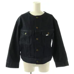 リー LEE ロッソ ROSSO アーバンリサーチ 26SS NOCOLLAR SHORT JACKET デニムジャケット ノーカラー Gジャン ジージャン アウター S ワンウォッシュ ネイビー /YM