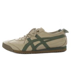 오니츠카 타이거 Onitsuka Tiger MEXICO 66 SD 운동화 로우 컷 가죽 US6 베이지 글라스 그린 1183A872 /YO21 ■SH