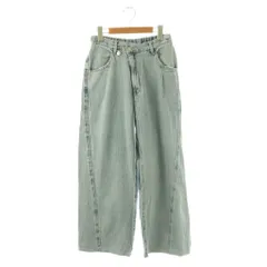 ビアズリー BEARDSLEY ガリャルダガランテ 24SS ラップ風デニム ジーンズ ワイド ストレート F ブルー /CX ■OSのサムネイル