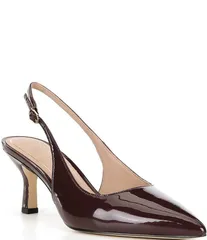 コールハーン レディース シューズ ヒール レザー Cole Haan Hansell Patent Leather Slingback Pumps Black Garnet ブラック