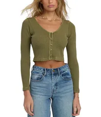 ビラボン レディース トップス シャツ Billabong Paxton Long Sleeve Thermal Top Mateoのサムネイル