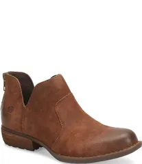ボーン レディース シューズ ブーツ・レインブーツ スエード Born Kerri Distressed Suede Booties Tobacco