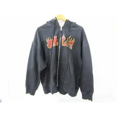 Palm Angels パームエンジェルス 23SS LOGO FLAMES ZIPPED VINT HOODY ダメージ加工パーカー SIZE:M ≡FG6624のサムネイル