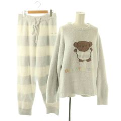 新品✨シュガーピケ 長袖ルームウェア 上下セットアップ くま もこもこ