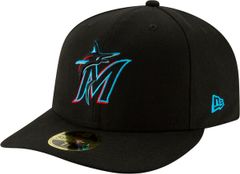 뉴 엘라 남성 액세서리 모자 New Eradult Miami Marlins 59Fifty Game Black Low Crown Fitted Hat NoColor 블랙