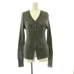 プラージュ Plage 25AW RIB BUTTON カーディガン ニット 長袖 Vネック アルパカ混 グレー /DO ■OS ■SHのサムネイル