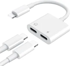 iphoneイヤホン 変換アダプタ 充電/音楽 2in1変換ケーブル