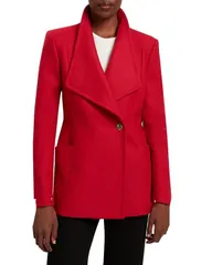 テッドベーカー レディース アウター コート Ted Baker Evigna Wrap Coat Dark Red レッドのサムネイル