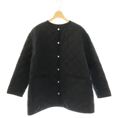 トラディショナルウェザーウェア Traditional Weatherwear ARKLEY MIDDLE A LINE ノーカラーキルティングジャケット アウター 34 ブラック /DF ■OSのサムネイル