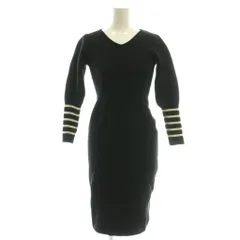 ボーダーズアットバルコニー BORDERS at BALCONY LADY KNIT DRESS ワンピース 長袖 膝丈 36 黒 /NR ■OSのサムネイル