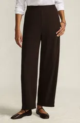ランズエンド レディース ボトムス レギンス パンツ アンクル ニット Lands End Sport Knit High Rise Barrel Ankle Pants Rich Coffee コーヒー