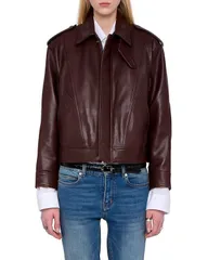 ザディグ エ ヴォルテール レディース アウター ジャケット・ブルゾン レザー Zadig Voltaire Kimo Leather Jacket Burgundy バーガンディのサムネイル