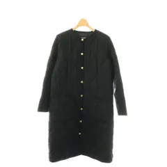 トラディショナルウェザーウェア Traditional Weatherwear ARKLEY ロング コート ノーカラー キルティング 中綿 34 濃紺 /MI ■OSのサムネイル