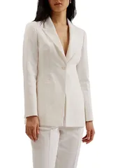 テッドベーカー レディース アウター ジャケット・ブルゾン Ted Baker Musub Tailored Jacket With Faux Pockets White ホワイトのサムネイル