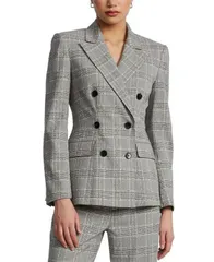 ビーシービージーマックスアズリア レディース アウター ジャケット・ブルゾン ブレザー BCBGMAXAZRIA Glen Plaid Blazer Black White ホワイトのサムネイル