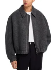 ヘルムート ラング メンズ アウター ジャケット・ブルゾン リラックスフィット Helmut Lang Shell Relaxed Fit Bomber Jacket Gray MelangeBlacのサムネイル