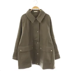 エストネーション ESTNATION 24AW ダブルクロスショートコート ジップアップ F カーキ /HK ■OS ■SHのサムネイル