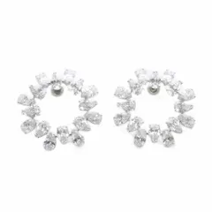 スワロフスキー SWAROVSKI Millenia フープピアス 両耳用 シルバー色