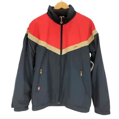 ナイキ NIKE 00S グレータグ ピックレザー 豚革 切替 マルチカラー ジップアップ ナイロン ジャケット メンズ import：M 