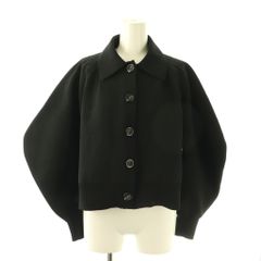 エンフォルド ENFOLD 24SS タックカーディガン ニット 長袖 38 黒 /NR