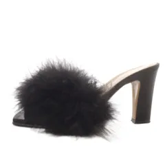 マルタンマルジェラ 22 Martin Margiela 22 メゾンマルジェラ 24SS Fur Mules ファーミュールサンダル ハイヒール スクエアトゥ 36 ブラック S58WP0270 /YO17のサムネイル