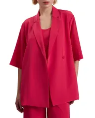 テッドベーカー レディース アウター ジャケット・ブルゾン シルク ブレザー Ted Baker Carloe Silk Short Sleeve Blazer Fuchsia フューシャのサムネイル