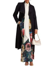 テッドベーカー レディース アウター コート ウール Ted Bakerosell Wool Blend Wrap Coat Navy ネイビーのサムネイル