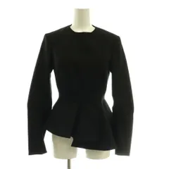 イヴサンローラン YVES SAINT LAURENT ペプラムノーカラージャケット ウール 総裏地 ブラック 2008AW /CX ■OS ■SHのサムネイル