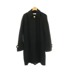 バレンシアガ BALENCIAGA ウール ステンカラーコート アウター ロング 34 黒 ブラック 436007 /HS ■OSのサムネイル