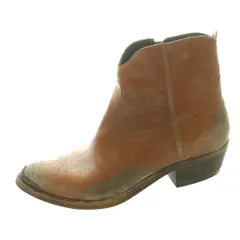ゴールデングース GOLDEN GOOSE クラッシュ加工ウエスタンショートブーツ アンクル 38 茶 ブラウン /SS ■OSのサムネイル