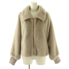 アナイ ANAYI 24AW フェイクミンクファーブルゾン ジャケット 38 グレージュ /ES ■OSのサムネイル