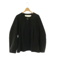 エンフォルド ENFOLD 24SS TUCK SOLID-JACKET ノーカラージャケット 38 ブラック /DF ■OSのサムネイル