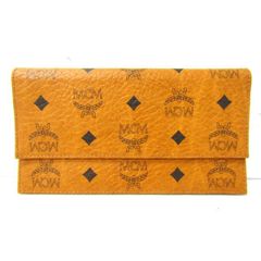 MCM ロゴプリント ウォレット ベージュ 未使用に近い - メルカリ